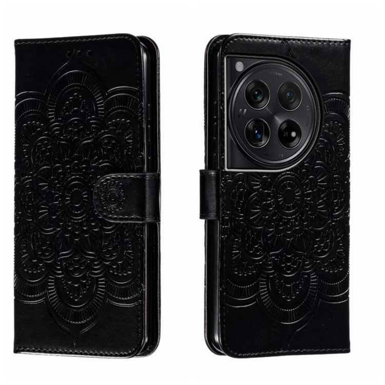 Sun Mandala Embossing Pattern Phone Leather Case, For OnePlus Nord 4, For OnePlus Nord CE4 Lite Global, For OnePlus Ace 3, For OnePlus 12, For OnePlus Ace 2V, For OnePlus 11