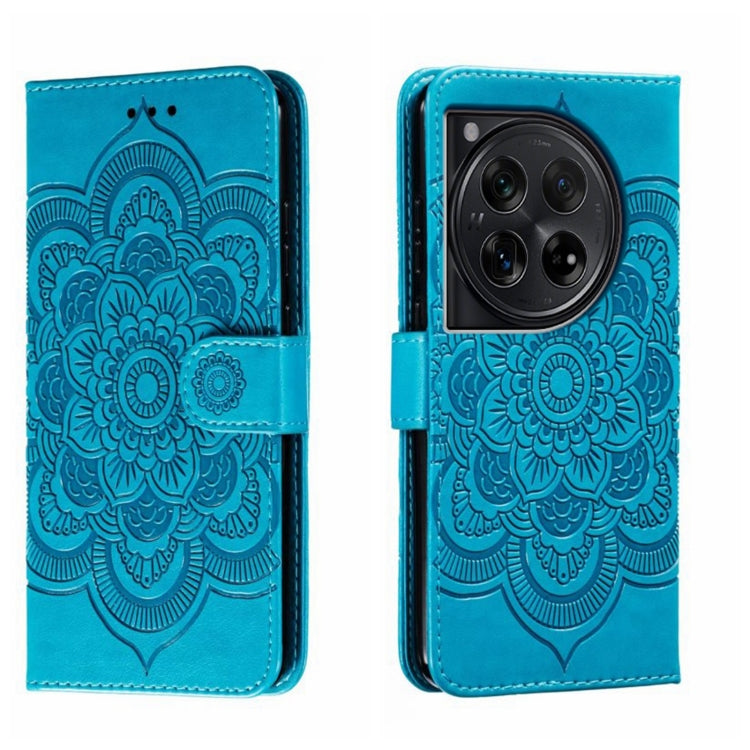 Sun Mandala Embossing Pattern Phone Leather Case, For OnePlus Nord 4, For OnePlus Nord CE4 Lite Global, For OnePlus Ace 3, For OnePlus 12, For OnePlus Ace 2V, For OnePlus 11