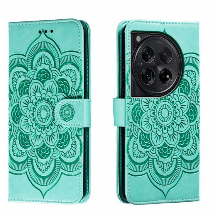 Sun Mandala Embossing Pattern Phone Leather Case, For OnePlus Nord 4, For OnePlus Nord CE4 Lite Global, For OnePlus Ace 3, For OnePlus 12, For OnePlus Ace 2V, For OnePlus 11
