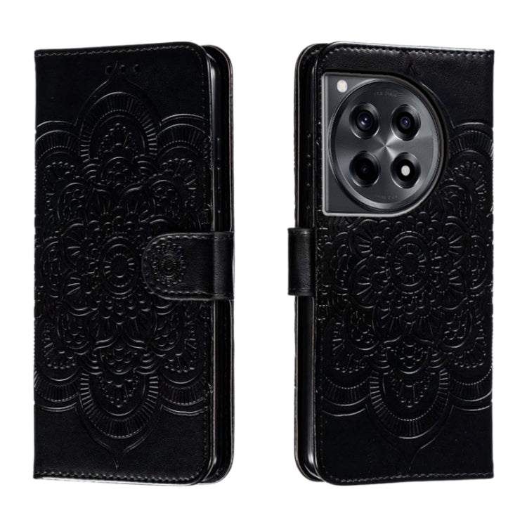 Sun Mandala Embossing Pattern Phone Leather Case, For OnePlus Nord 4, For OnePlus Nord CE4 Lite Global, For OnePlus Ace 3, For OnePlus 12, For OnePlus Ace 2V, For OnePlus 11