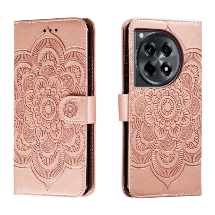 Sun Mandala Embossing Pattern Phone Leather Case, For OnePlus Nord 4, For OnePlus Nord CE4 Lite Global, For OnePlus Ace 3, For OnePlus 12, For OnePlus Ace 2V, For OnePlus 11