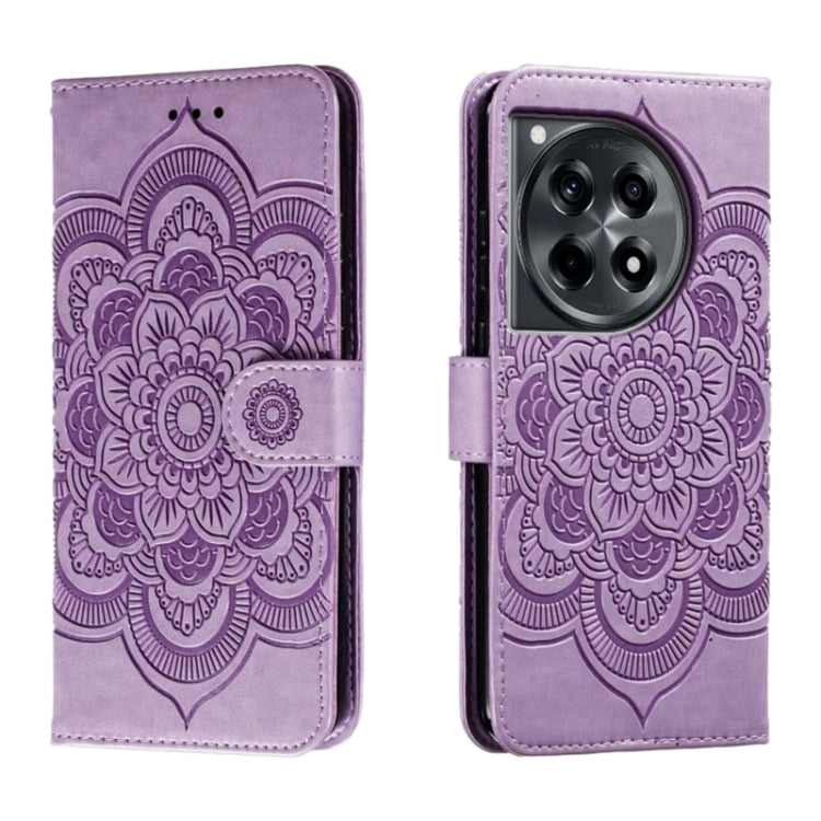 Sun Mandala Embossing Pattern Phone Leather Case, For OnePlus Nord 4, For OnePlus Nord CE4 Lite Global, For OnePlus Ace 3, For OnePlus 12, For OnePlus Ace 2V, For OnePlus 11