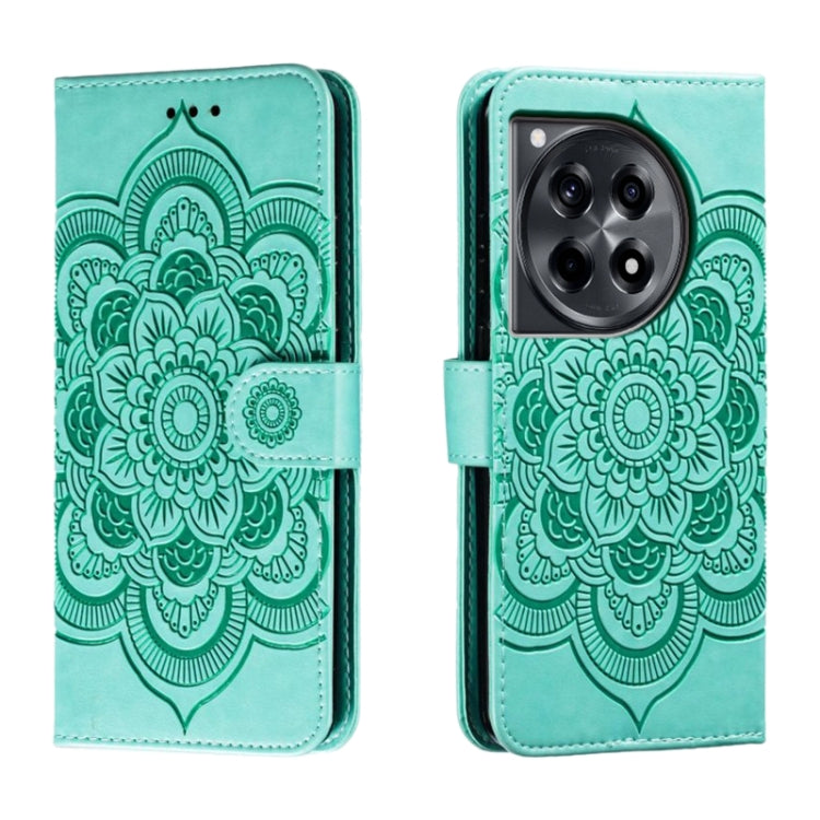 Sun Mandala Embossing Pattern Phone Leather Case, For OnePlus Nord 4, For OnePlus Nord CE4 Lite Global, For OnePlus Ace 3, For OnePlus 12, For OnePlus Ace 2V, For OnePlus 11