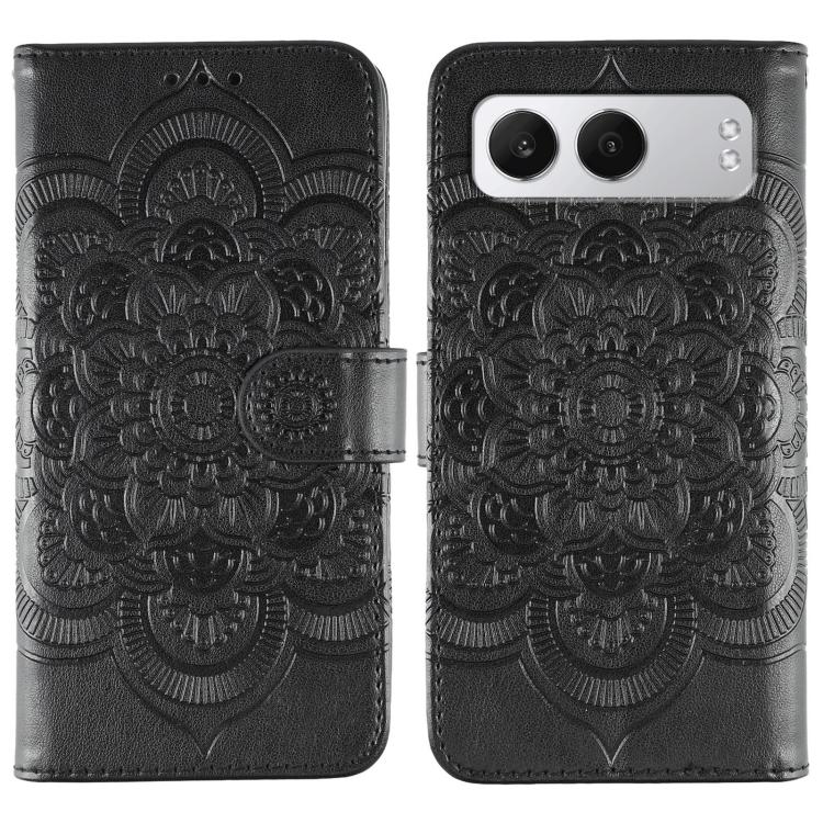 Sun Mandala Embossing Pattern Phone Leather Case, For OnePlus Nord 4, For OnePlus Nord CE4 Lite Global, For OnePlus Ace 3, For OnePlus 12, For OnePlus Ace 2V, For OnePlus 11