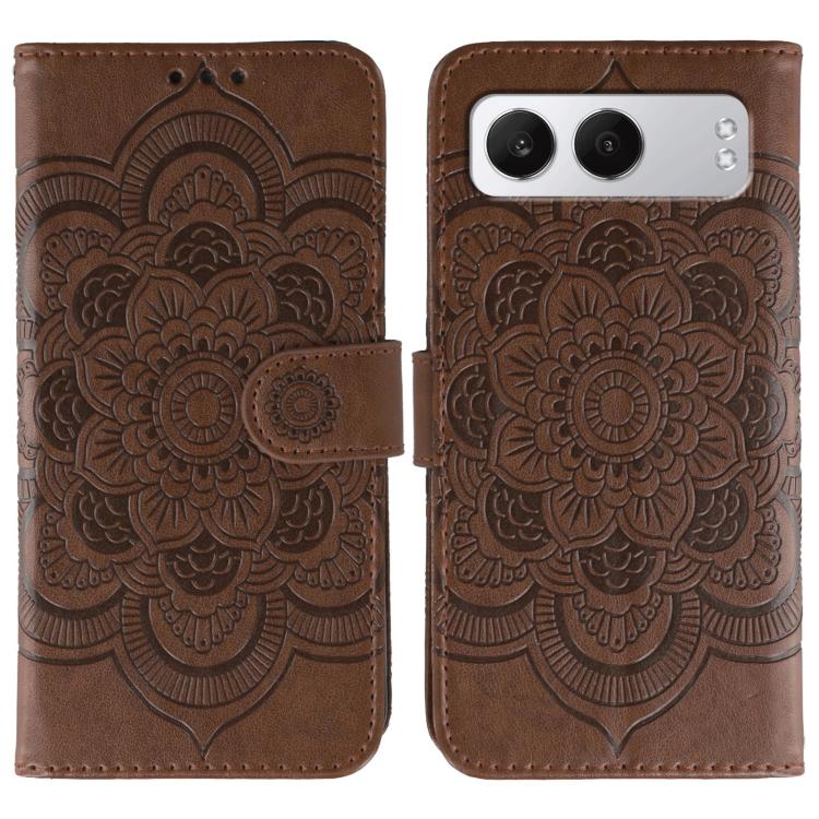 Sun Mandala Embossing Pattern Phone Leather Case, For OnePlus Nord 4, For OnePlus Nord CE4 Lite Global, For OnePlus Ace 3, For OnePlus 12, For OnePlus Ace 2V, For OnePlus 11