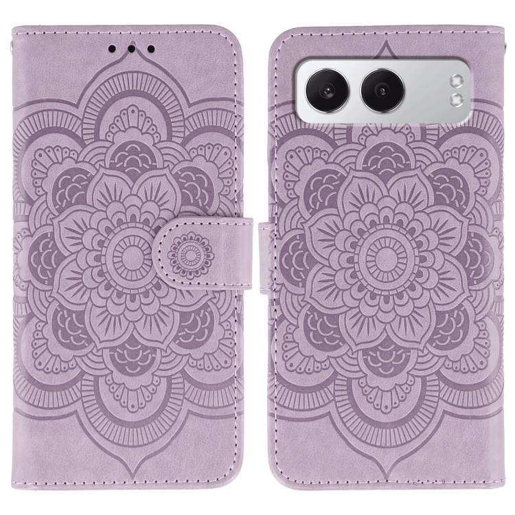 Sun Mandala Embossing Pattern Phone Leather Case, For OnePlus Nord 4, For OnePlus Nord CE4 Lite Global, For OnePlus Ace 3, For OnePlus 12, For OnePlus Ace 2V, For OnePlus 11