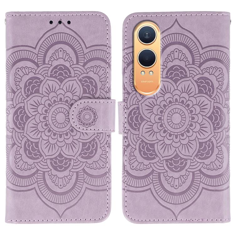 Sun Mandala Embossing Pattern Phone Leather Case, For OnePlus Nord 4, For OnePlus Nord CE4 Lite Global, For OnePlus Ace 3, For OnePlus 12, For OnePlus Ace 2V, For OnePlus 11