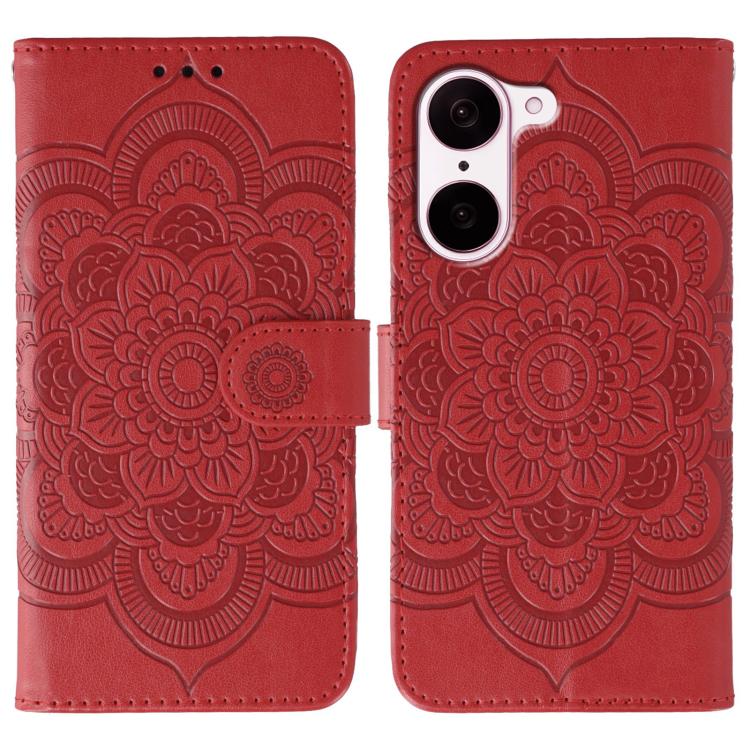 Sun Mandala Embossing Pattern Phone Leather Case, For OnePlus Ace 6, For OnePlus 15, For OnePlus Nord 5 / Ace 5 Ultra, For OnePlus Nord CE5 / Ace 5 Racing, For OnePlus Ace 5 / Ace 5 Pro / 13R, For OnePlus 13