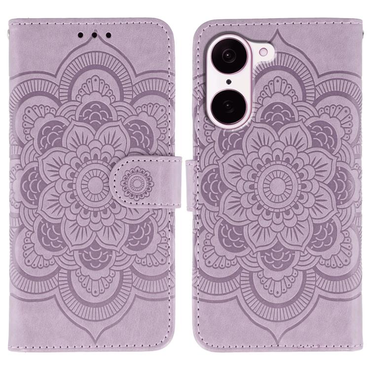 Sun Mandala Embossing Pattern Phone Leather Case, For OnePlus Ace 6, For OnePlus 15, For OnePlus Nord 5 / Ace 5 Ultra, For OnePlus Nord CE5 / Ace 5 Racing, For OnePlus Ace 5 / Ace 5 Pro / 13R, For OnePlus 13