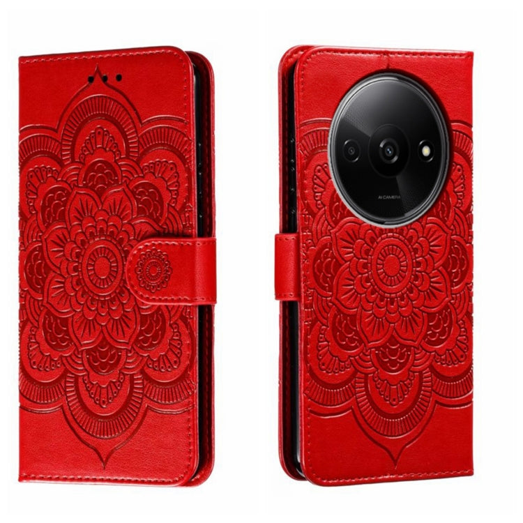 Sun Mandala Embossing Pattern Phone Leather Case, For Xiaomi Redmi A3, For Xiaomi Redmi Note 13 Pro 4G, For Xiaomi Redmi Note 13 4G, For Xiaomi Redmi Note 13R Pro, For Xiaomi 14 Ultra, For Xiaomi Redmi Note 13 Pro+