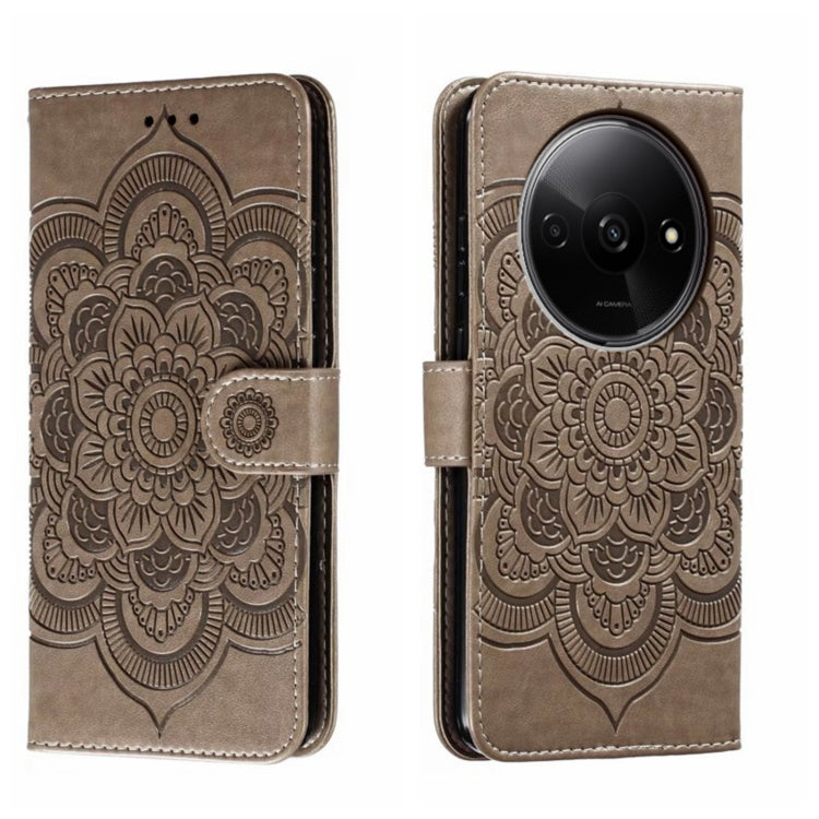 Sun Mandala Embossing Pattern Phone Leather Case, For Xiaomi Redmi A3, For Xiaomi Redmi Note 13 Pro 4G, For Xiaomi Redmi Note 13 4G, For Xiaomi Redmi Note 13R Pro, For Xiaomi 14 Ultra, For Xiaomi Redmi Note 13 Pro+