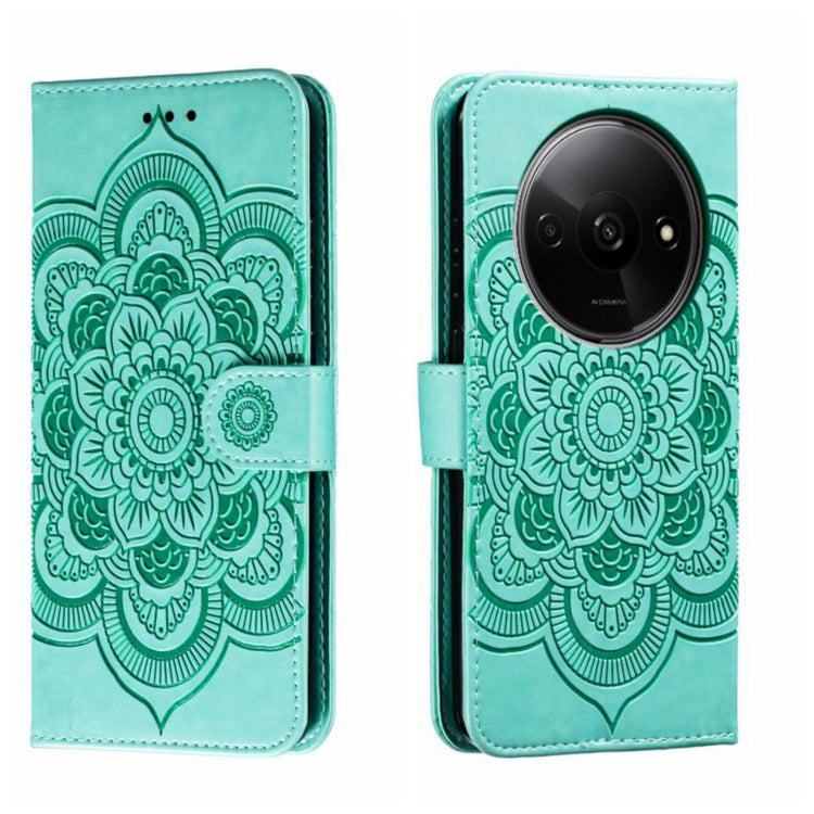 Sun Mandala Embossing Pattern Phone Leather Case, For Xiaomi Redmi A3, For Xiaomi Redmi Note 13 Pro 4G, For Xiaomi Redmi Note 13 4G, For Xiaomi Redmi Note 13R Pro, For Xiaomi 14 Ultra, For Xiaomi Redmi Note 13 Pro+