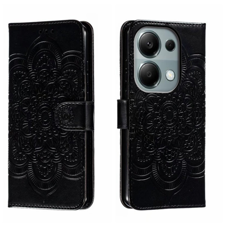 Sun Mandala Embossing Pattern Phone Leather Case, For Xiaomi Redmi A3, For Xiaomi Redmi Note 13 Pro 4G, For Xiaomi Redmi Note 13 4G, For Xiaomi Redmi Note 13R Pro, For Xiaomi 14 Ultra, For Xiaomi Redmi Note 13 Pro+