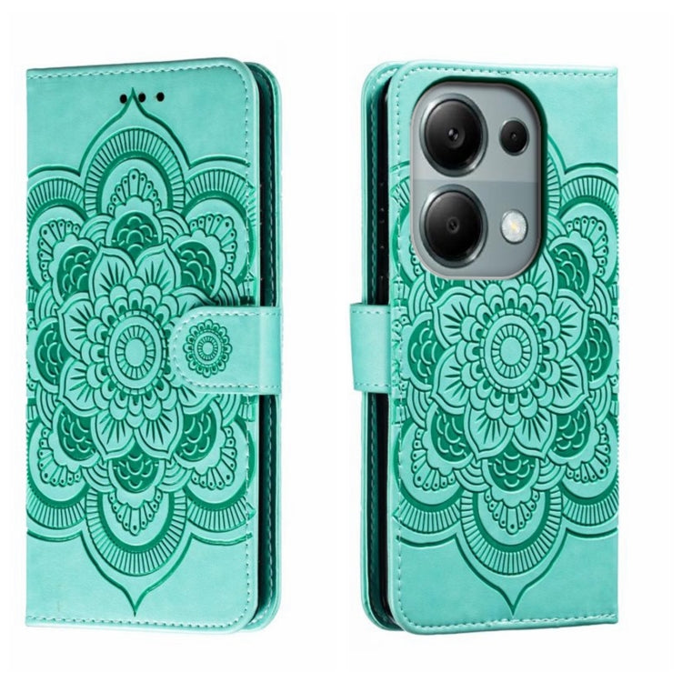 Sun Mandala Embossing Pattern Phone Leather Case, For Xiaomi Redmi A3, For Xiaomi Redmi Note 13 Pro 4G, For Xiaomi Redmi Note 13 4G, For Xiaomi Redmi Note 13R Pro, For Xiaomi 14 Ultra, For Xiaomi Redmi Note 13 Pro+