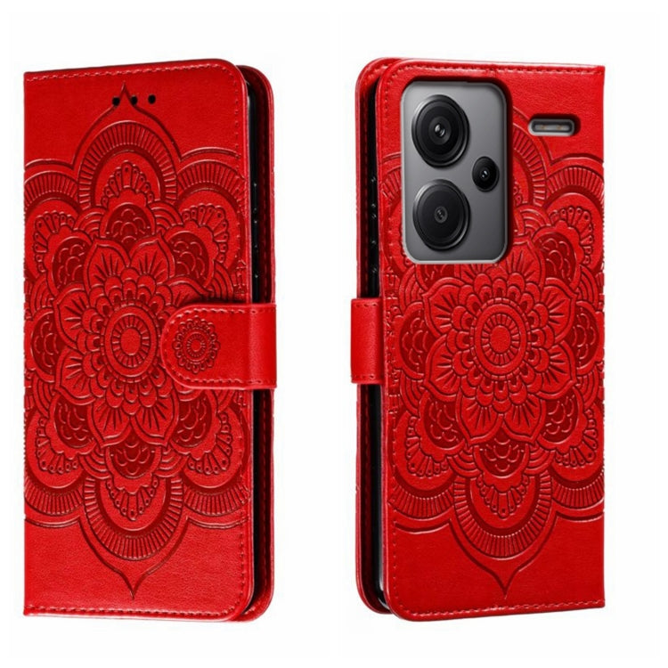 Sun Mandala Embossing Pattern Phone Leather Case, For Xiaomi Redmi A3, For Xiaomi Redmi Note 13 Pro 4G, For Xiaomi Redmi Note 13 4G, For Xiaomi Redmi Note 13R Pro, For Xiaomi 14 Ultra, For Xiaomi Redmi Note 13 Pro+