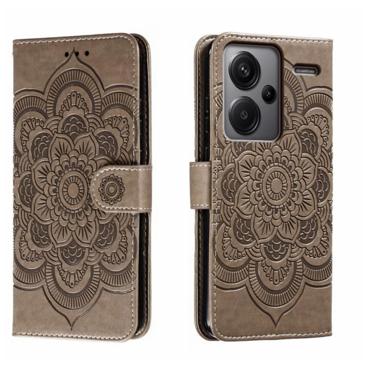 Sun Mandala Embossing Pattern Phone Leather Case, For Xiaomi Redmi A3, For Xiaomi Redmi Note 13 Pro 4G, For Xiaomi Redmi Note 13 4G, For Xiaomi Redmi Note 13R Pro, For Xiaomi 14 Ultra, For Xiaomi Redmi Note 13 Pro+