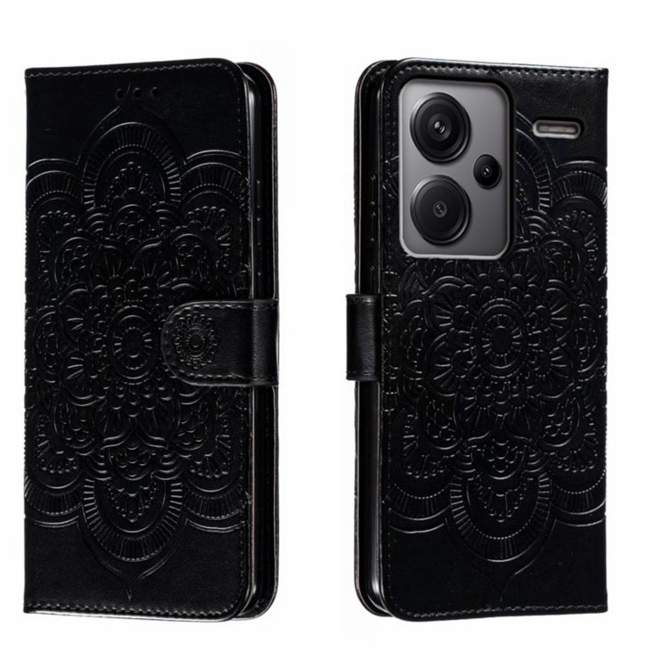 Sun Mandala Embossing Pattern Phone Leather Case, For Xiaomi Redmi A3, For Xiaomi Redmi Note 13 Pro 4G, For Xiaomi Redmi Note 13 4G, For Xiaomi Redmi Note 13R Pro, For Xiaomi 14 Ultra, For Xiaomi Redmi Note 13 Pro+