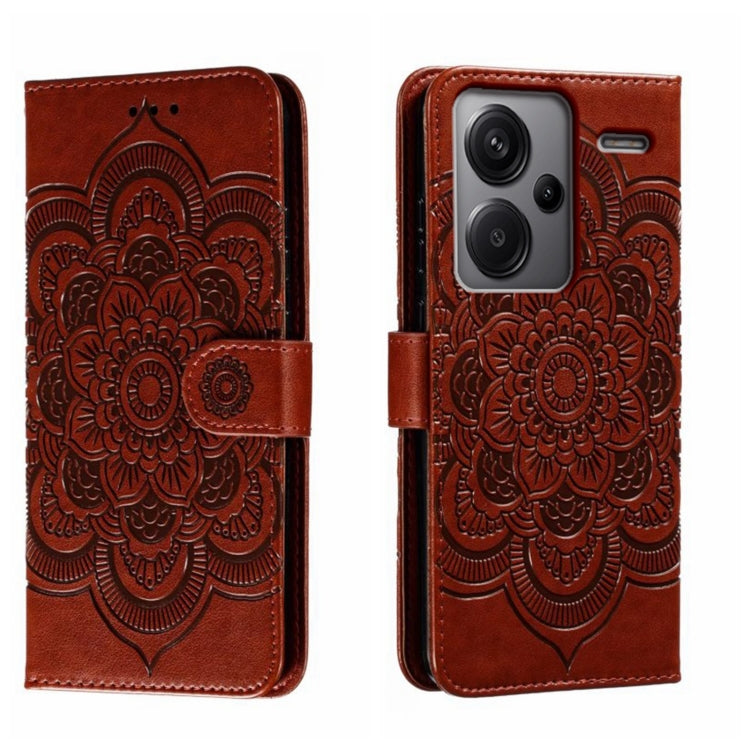 Sun Mandala Embossing Pattern Phone Leather Case, For Xiaomi Redmi A3, For Xiaomi Redmi Note 13 Pro 4G, For Xiaomi Redmi Note 13 4G, For Xiaomi Redmi Note 13R Pro, For Xiaomi 14 Ultra, For Xiaomi Redmi Note 13 Pro+