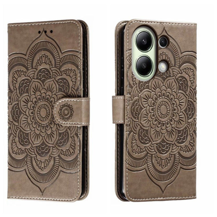 Sun Mandala Embossing Pattern Phone Leather Case, For Xiaomi Redmi A3, For Xiaomi Redmi Note 13 Pro 4G, For Xiaomi Redmi Note 13 4G, For Xiaomi Redmi Note 13R Pro, For Xiaomi 14 Ultra, For Xiaomi Redmi Note 13 Pro+