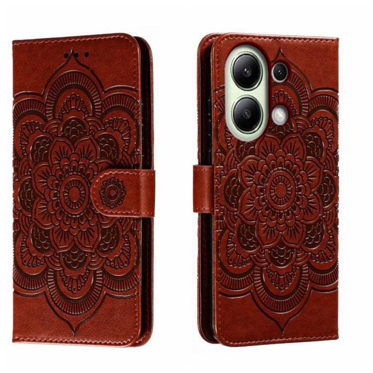 Sun Mandala Embossing Pattern Phone Leather Case, For Xiaomi Redmi A3, For Xiaomi Redmi Note 13 Pro 4G, For Xiaomi Redmi Note 13 4G, For Xiaomi Redmi Note 13R Pro, For Xiaomi 14 Ultra, For Xiaomi Redmi Note 13 Pro+