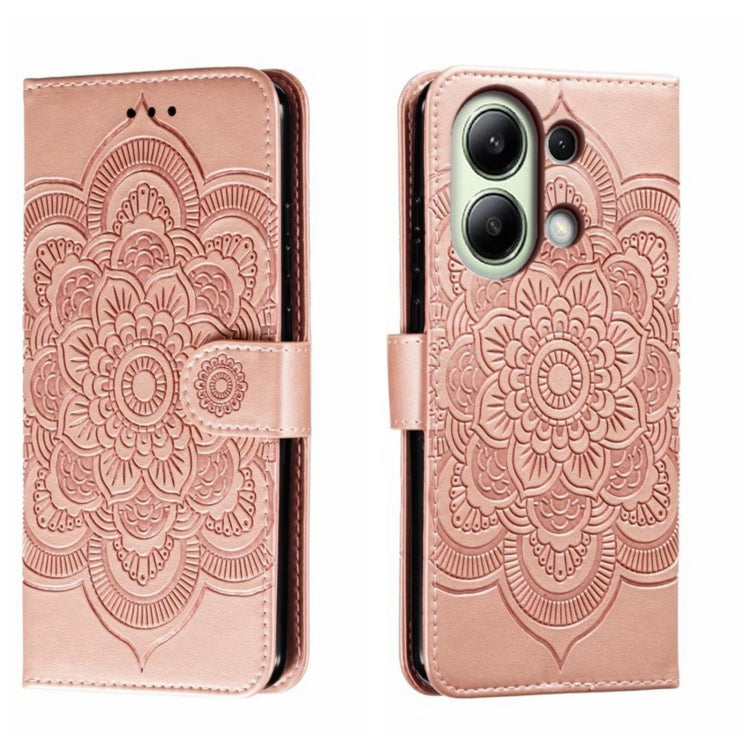 Sun Mandala Embossing Pattern Phone Leather Case, For Xiaomi Redmi A3, For Xiaomi Redmi Note 13 Pro 4G, For Xiaomi Redmi Note 13 4G, For Xiaomi Redmi Note 13R Pro, For Xiaomi 14 Ultra, For Xiaomi Redmi Note 13 Pro+