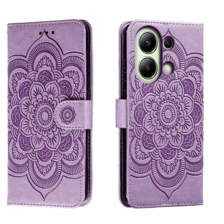 Sun Mandala Embossing Pattern Phone Leather Case, For Xiaomi Redmi A3, For Xiaomi Redmi Note 13 Pro 4G, For Xiaomi Redmi Note 13 4G, For Xiaomi Redmi Note 13R Pro, For Xiaomi 14 Ultra, For Xiaomi Redmi Note 13 Pro+