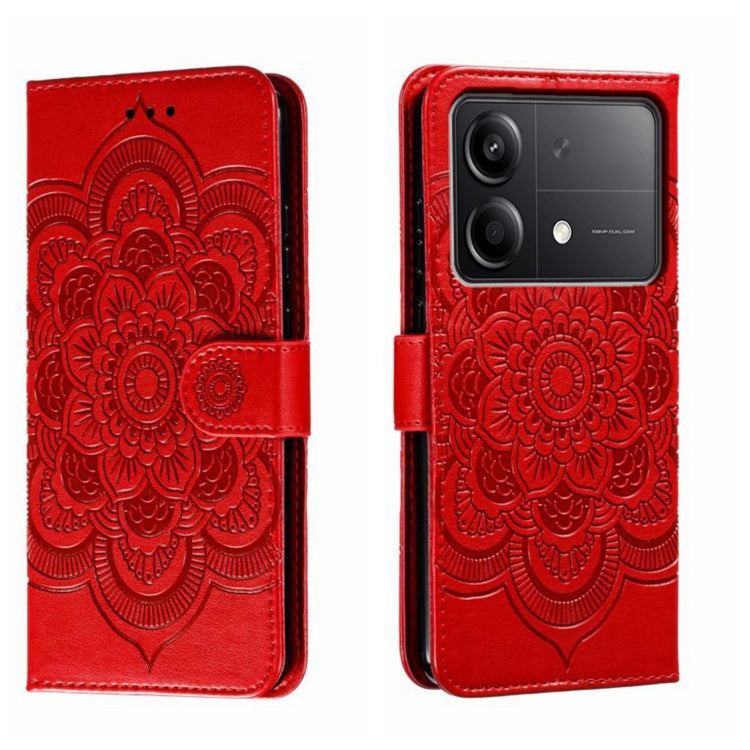 Sun Mandala Embossing Pattern Phone Leather Case, For Xiaomi Redmi A3, For Xiaomi Redmi Note 13 Pro 4G, For Xiaomi Redmi Note 13 4G, For Xiaomi Redmi Note 13R Pro, For Xiaomi 14 Ultra, For Xiaomi Redmi Note 13 Pro+
