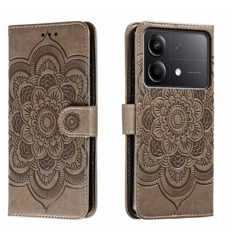 Sun Mandala Embossing Pattern Phone Leather Case, For Xiaomi Redmi A3, For Xiaomi Redmi Note 13 Pro 4G, For Xiaomi Redmi Note 13 4G, For Xiaomi Redmi Note 13R Pro, For Xiaomi 14 Ultra, For Xiaomi Redmi Note 13 Pro+
