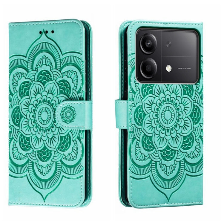Sun Mandala Embossing Pattern Phone Leather Case, For Xiaomi Redmi A3, For Xiaomi Redmi Note 13 Pro 4G, For Xiaomi Redmi Note 13 4G, For Xiaomi Redmi Note 13R Pro, For Xiaomi 14 Ultra, For Xiaomi Redmi Note 13 Pro+