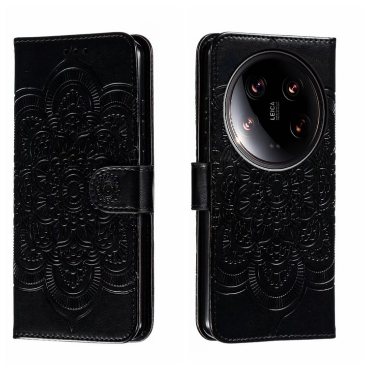 Sun Mandala Embossing Pattern Phone Leather Case, For Xiaomi Redmi A3, For Xiaomi Redmi Note 13 Pro 4G, For Xiaomi Redmi Note 13 4G, For Xiaomi Redmi Note 13R Pro, For Xiaomi 14 Ultra, For Xiaomi Redmi Note 13 Pro+