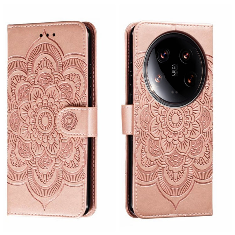 Sun Mandala Embossing Pattern Phone Leather Case, For Xiaomi Redmi A3, For Xiaomi Redmi Note 13 Pro 4G, For Xiaomi Redmi Note 13 4G, For Xiaomi Redmi Note 13R Pro, For Xiaomi 14 Ultra, For Xiaomi Redmi Note 13 Pro+