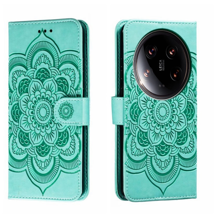 Sun Mandala Embossing Pattern Phone Leather Case, For Xiaomi Redmi A3, For Xiaomi Redmi Note 13 Pro 4G, For Xiaomi Redmi Note 13 4G, For Xiaomi Redmi Note 13R Pro, For Xiaomi 14 Ultra, For Xiaomi Redmi Note 13 Pro+