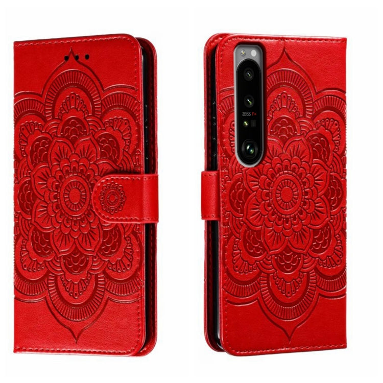 Sun Mandala Embossing Pattern Phone Leather Case, For Sony Xperia 10 IV, For Sony Xperia 5 III, For Sony Xperia 10 III, For Sony Xperia 1 III, For Sony Xperia 5