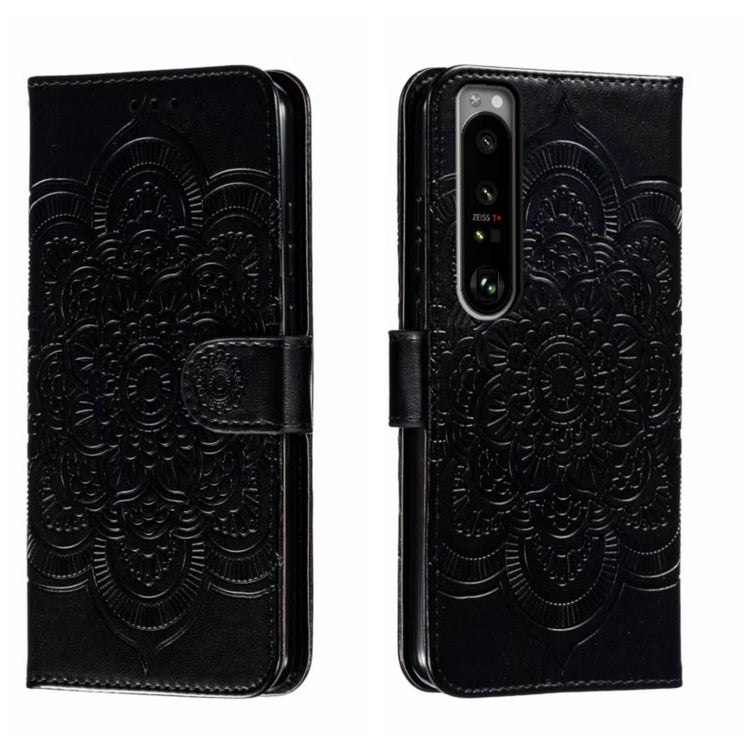 Sun Mandala Embossing Pattern Phone Leather Case, For Sony Xperia 10 IV, For Sony Xperia 5 III, For Sony Xperia 10 III, For Sony Xperia 1 III, For Sony Xperia 5