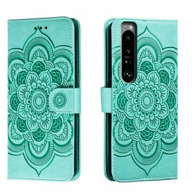 Sun Mandala Embossing Pattern Phone Leather Case, For Sony Xperia 10 IV, For Sony Xperia 5 III, For Sony Xperia 10 III, For Sony Xperia 1 III, For Sony Xperia 5
