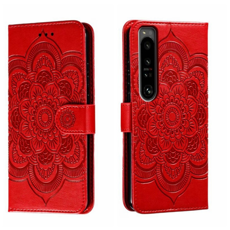 Sun Mandala Embossing Pattern Phone Leather Case, For Sony Xperia 10 VII, For Sony Xperia 1 V, For Sony Xperia 10 V, For Sony Xperia 5 IV, For Sony Xperia Ace III, For Sony Xperia 1 IV