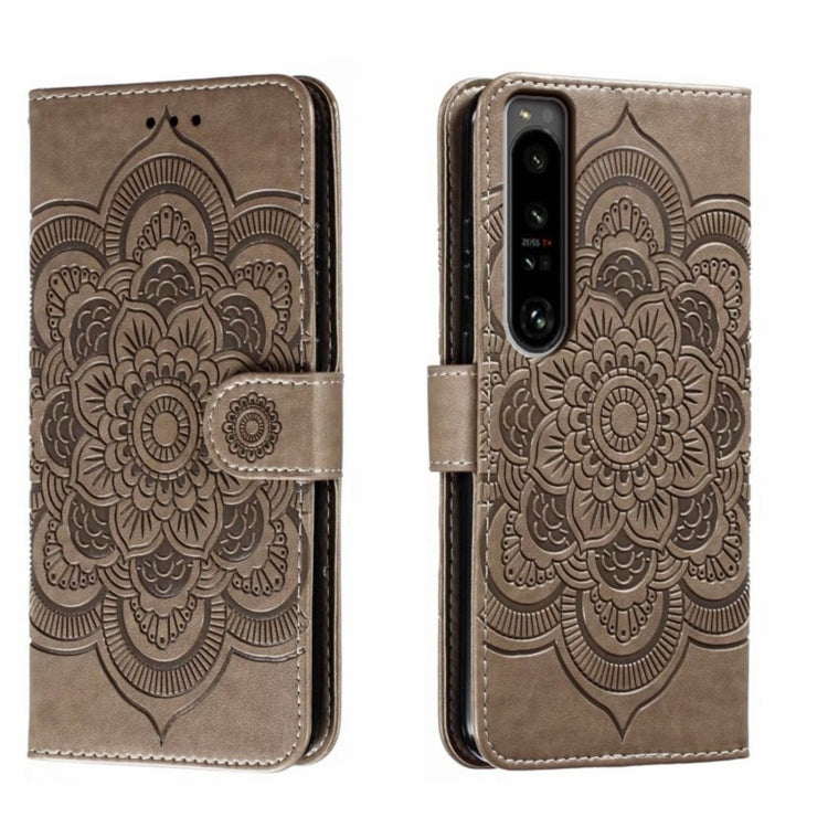 Sun Mandala Embossing Pattern Phone Leather Case, For Sony Xperia 10 VII, For Sony Xperia 1 V, For Sony Xperia 10 V, For Sony Xperia 5 IV, For Sony Xperia Ace III, For Sony Xperia 1 IV