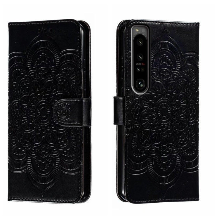 Sun Mandala Embossing Pattern Phone Leather Case, For Sony Xperia 10 VII, For Sony Xperia 1 V, For Sony Xperia 10 V, For Sony Xperia 5 IV, For Sony Xperia Ace III, For Sony Xperia 1 IV