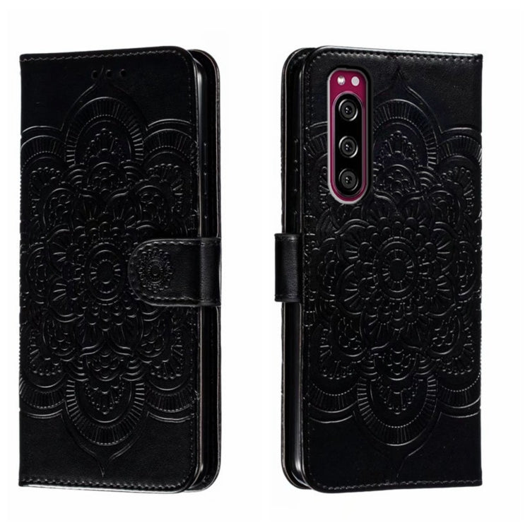 Sun Mandala Embossing Pattern Phone Leather Case, For Sony Xperia 10 IV, For Sony Xperia 5 III, For Sony Xperia 10 III, For Sony Xperia 1 III, For Sony Xperia 5
