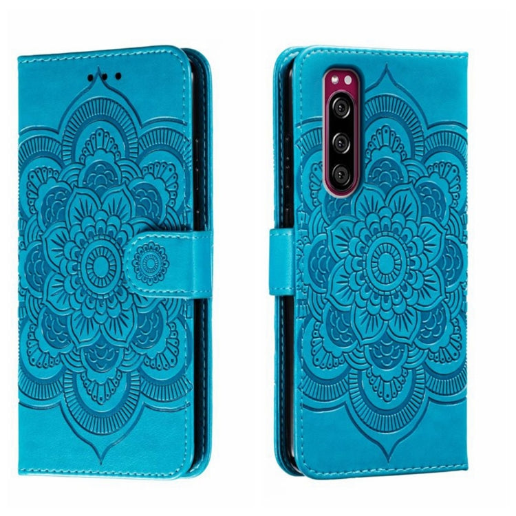 Sun Mandala Embossing Pattern Phone Leather Case, For Sony Xperia 10 IV, For Sony Xperia 5 III, For Sony Xperia 10 III, For Sony Xperia 1 III, For Sony Xperia 5