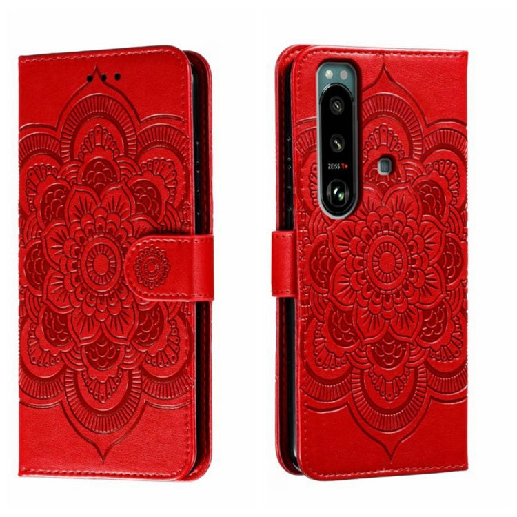 Sun Mandala Embossing Pattern Phone Leather Case, For Sony Xperia 10 IV, For Sony Xperia 5 III, For Sony Xperia 10 III, For Sony Xperia 1 III, For Sony Xperia 5