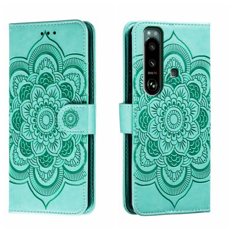 Sun Mandala Embossing Pattern Phone Leather Case, For Sony Xperia 10 IV, For Sony Xperia 5 III, For Sony Xperia 10 III, For Sony Xperia 1 III, For Sony Xperia 5