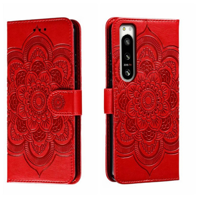 Sun Mandala Embossing Pattern Phone Leather Case, For Sony Xperia 10 VII, For Sony Xperia 1 V, For Sony Xperia 10 V, For Sony Xperia 5 IV, For Sony Xperia Ace III, For Sony Xperia 1 IV
