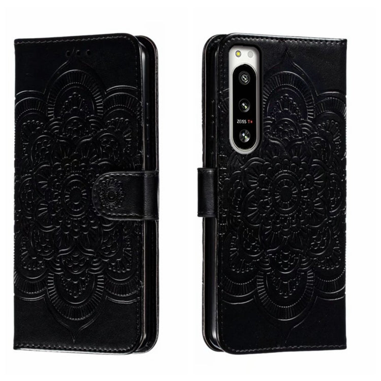 Sun Mandala Embossing Pattern Phone Leather Case, For Sony Xperia 10 VII, For Sony Xperia 1 V, For Sony Xperia 10 V, For Sony Xperia 5 IV, For Sony Xperia Ace III, For Sony Xperia 1 IV