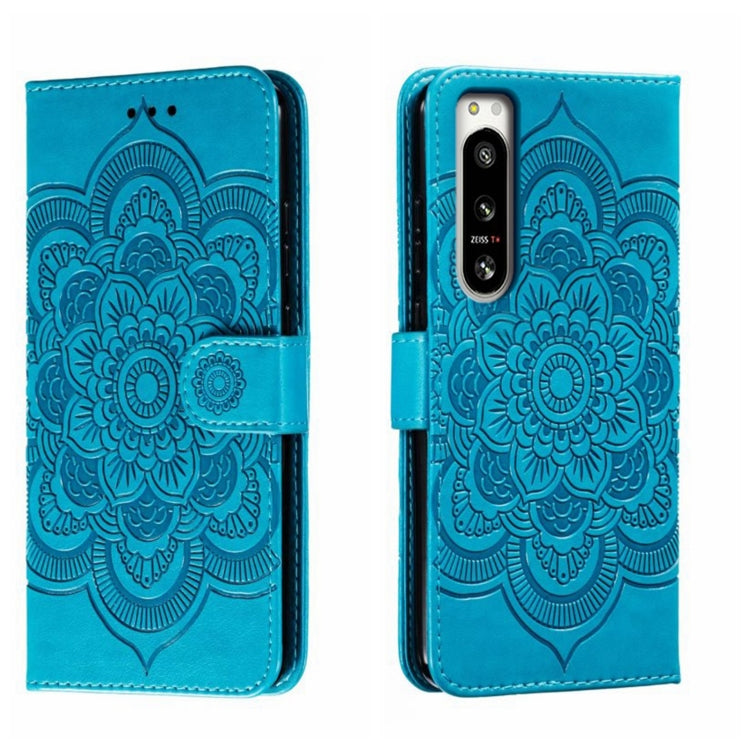 Sun Mandala Embossing Pattern Phone Leather Case, For Sony Xperia 10 VII, For Sony Xperia 1 V, For Sony Xperia 10 V, For Sony Xperia 5 IV, For Sony Xperia Ace III, For Sony Xperia 1 IV