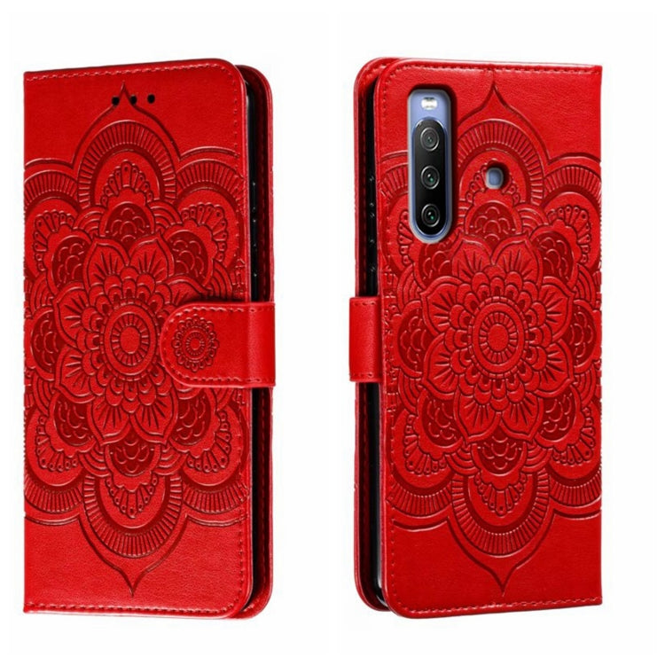 Sun Mandala Embossing Pattern Phone Leather Case, For Sony Xperia 10 IV, For Sony Xperia 5 III, For Sony Xperia 10 III, For Sony Xperia 1 III, For Sony Xperia 5