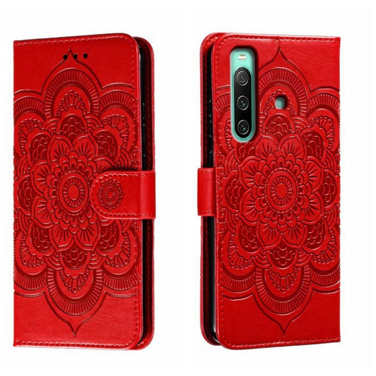 Sun Mandala Embossing Pattern Phone Leather Case, For Sony Xperia 10 IV, For Sony Xperia 5 III, For Sony Xperia 10 III, For Sony Xperia 1 III, For Sony Xperia 5