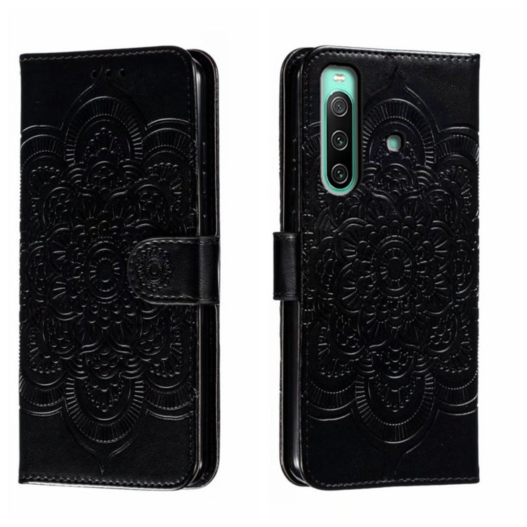 Sun Mandala Embossing Pattern Phone Leather Case, For Sony Xperia 10 IV, For Sony Xperia 5 III, For Sony Xperia 10 III, For Sony Xperia 1 III, For Sony Xperia 5