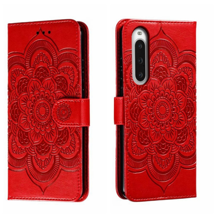 Sun Mandala Embossing Pattern Phone Leather Case, For Sony Xperia 10 VII, For Sony Xperia 1 V, For Sony Xperia 10 V, For Sony Xperia 5 IV, For Sony Xperia Ace III, For Sony Xperia 1 IV