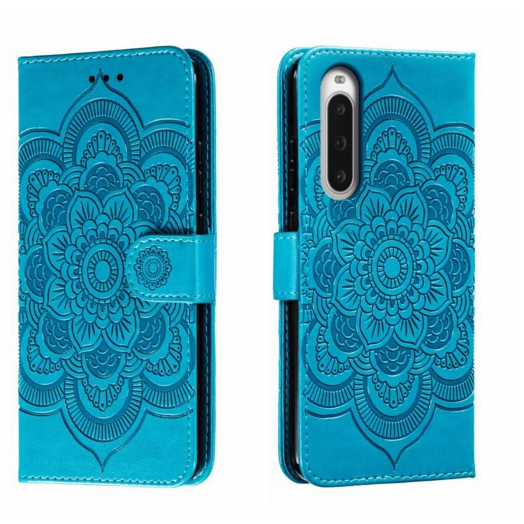 Sun Mandala Embossing Pattern Phone Leather Case, For Sony Xperia 10 VII, For Sony Xperia 1 V, For Sony Xperia 10 V, For Sony Xperia 5 IV, For Sony Xperia Ace III, For Sony Xperia 1 IV